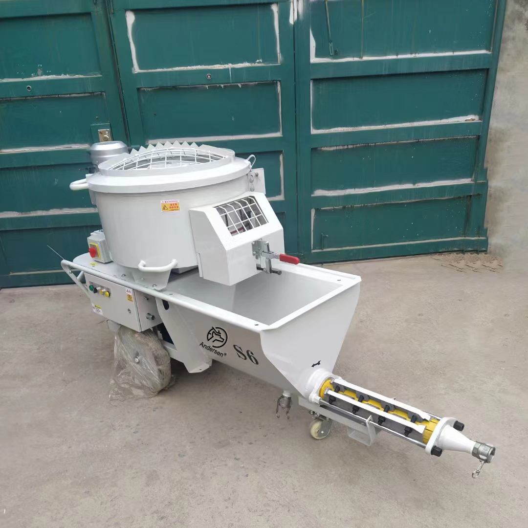 S6 Konkreta ŝraŭbo Mortero Spraying Machine Sprayer Cement Mortar Spray Machine